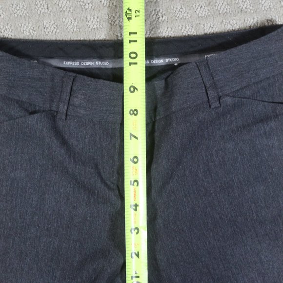 Express Design Studio Size 0 Grey Editor Flared Slacks - Picture 6 of 7